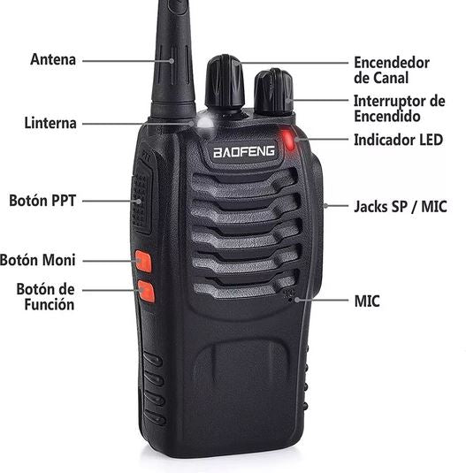 Pack X2 Radios Transmisor Walkie Talkie